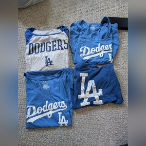 Four (4) Dodgers Ladies Tops